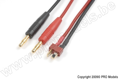 Charge lead Deans, silicon wire 16AWG (1pc)