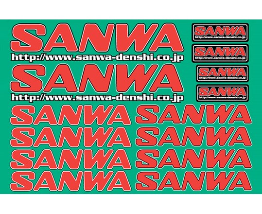 Sanwa decal white RED-2009 488846