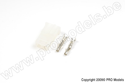 AMP connector with gold plated pins, Male (4pcs)