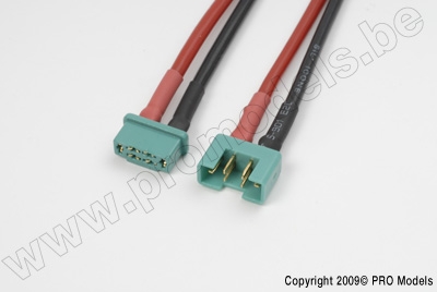 Extension lead MPX, silicon wire 14AWG, 12cm (1pc)