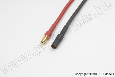 3.5mm gold connector, Male + Female, silicon wire