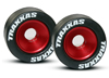 Wheels, aluminum (red-anodized) (2)/ 5x8mm ball be