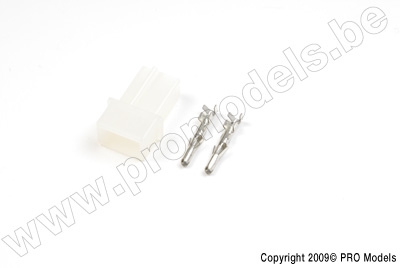 AMP connector with gold plated pins, Female (4pcs)