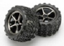 Traxxas Gemini, black chrome wheels and tire