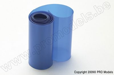 Shrink tubing 91mm, blue transparant (1m)