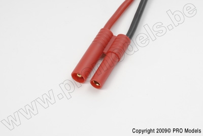 4.0mm gold connector, Male, silicon wire 14AWG, 10