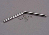 Suspension pins, 31.5mm, chrome (2) with E-clips (