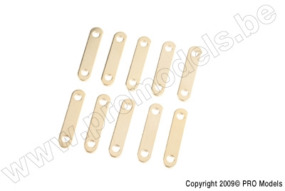 Gold plated battery bars 22mm (10pcs)