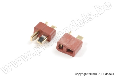 Deans gold connector, Male + Female (1 pair)