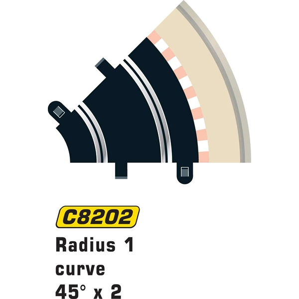 Scalextric Rad 1 Inner Curve 45° (2st)