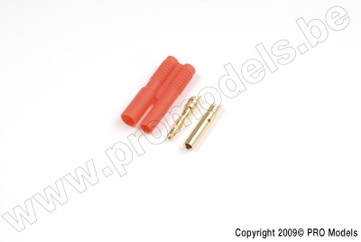 2.0mm Gold connector with plastic housing (4pcs)