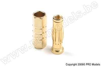 4.0mm gold connector "Car", Male + Female (4pai