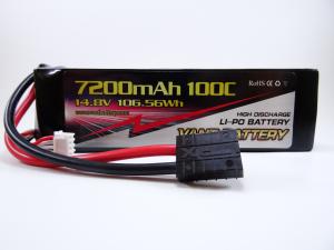 Vant 14.8v 100c 7200mah battery med TRX kontakt