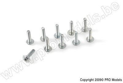Socket low round flanged head screw, M3X8, Steel (
