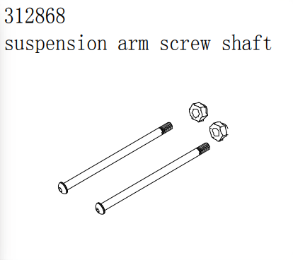  Screw axle set for suspension 4pcs