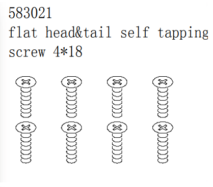 Flat head & tail self-tapping screw