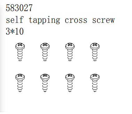 Self tapping cross screw 3*16