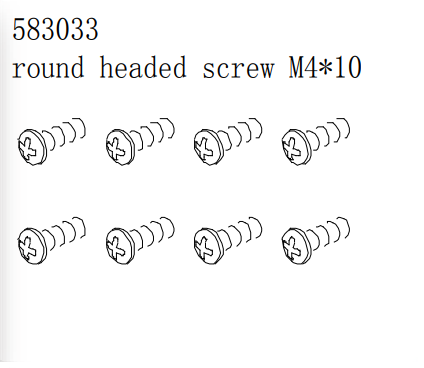 Round headed screw M3*10