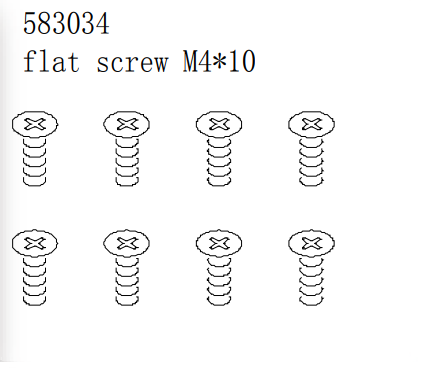 Flat screw M4*10