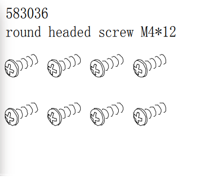 Round headed screw M4*12