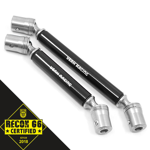 Yeah Racing Stainless Steel Front & Rear Center Shaft Set Black (Ver.2) For Traxxas TRX-4