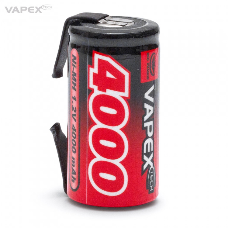 10st Vapex NiMH Batteri 1,2V 4000mAh Sub-C