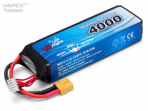 Vapex Li-Po Batteri 4S 14,8V 4000mAh 25C XT60-Kontakt