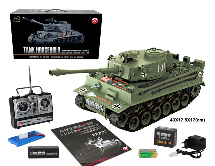 Pansarvagn German Tiger Grön 1:20