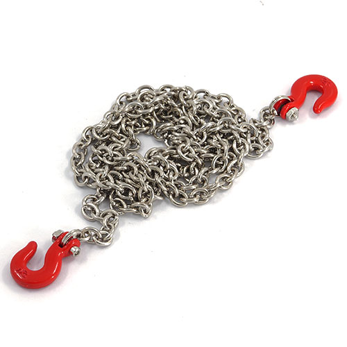 Yeah Racing 1/10 RC Rock Crawler Accessories 96cm Long Chain and Hook Set Red