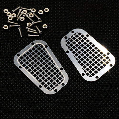 Yeah Racing Stainless Steel Front Hood Vent Plate Type B for Traxxas TRX-4