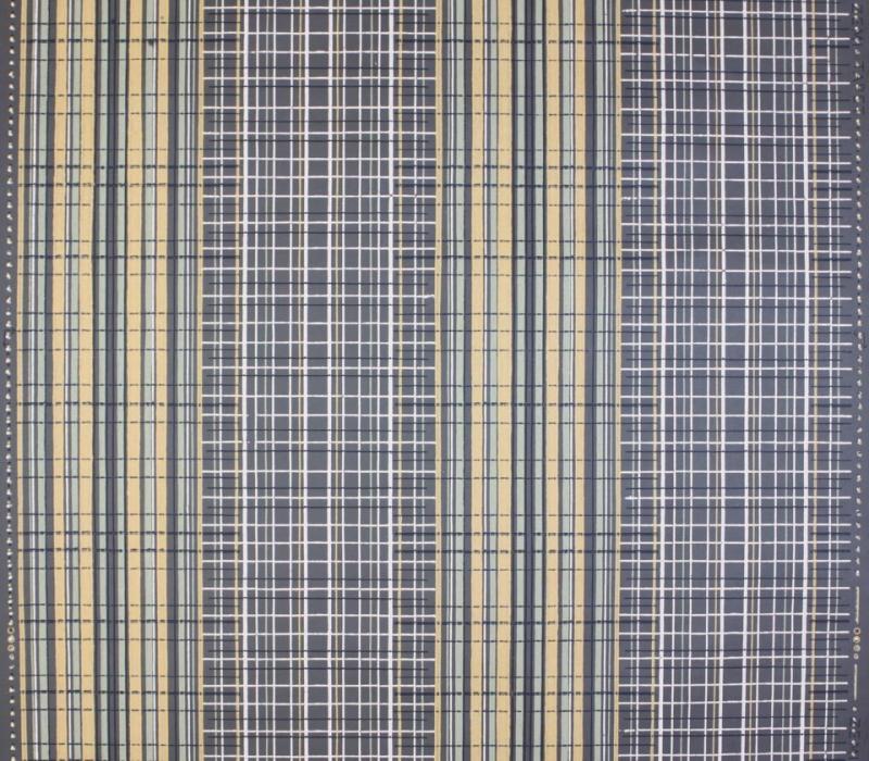 Finn din favorittapet hos Retrotapeter.se! Rutig och randig originaltapet, tryckår 1968i. Blått, beiget, vitt.