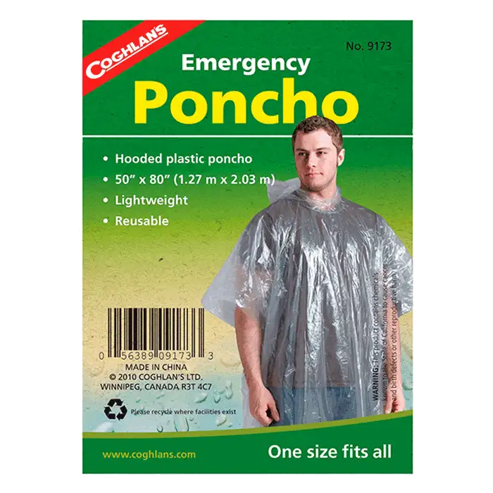 Coghlans Emergency Poncho Clear