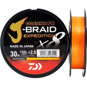Daiwa J-Braid Expedition x8E 150m Smash Orange
