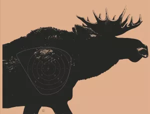 Måltavla ÄLG löpande 80m Höger 155x117cm