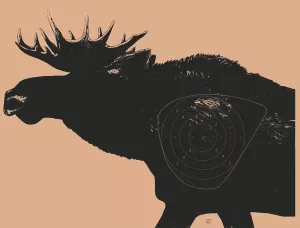 Måltavla ÄLG löpande 80m Vänster 155x117cm