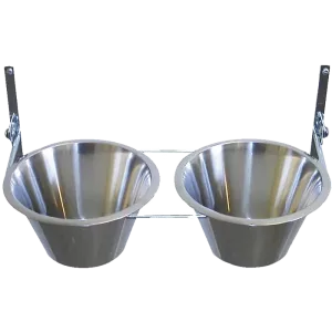 Lexi Foderskålshållare Dubbel inkl. skålar