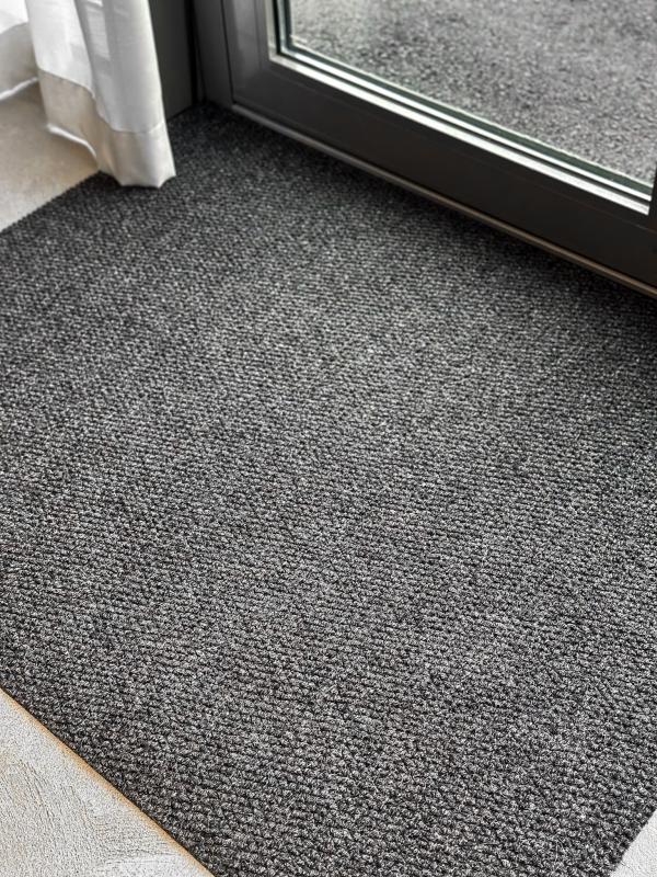 Meter-Rent Mörkgrå - Dörrmatta på metervara - 100cm bredd