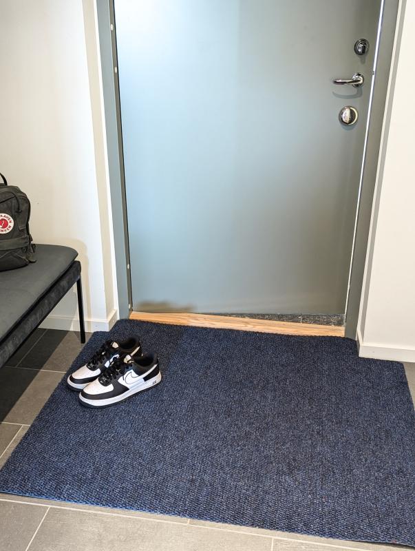 SmutsStopp Blå - Dörrmatta på metervara - 100cm bredd