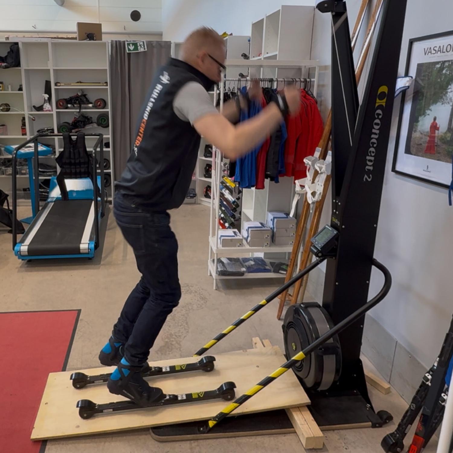 Rullskidor och stakmaskin