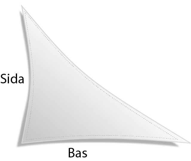 Dacron triangel högerställd