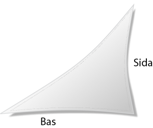 Dacron triangel vänsterställd