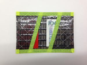 Plånbok Kolfiber Gul