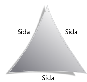 Kulör triangel liksidig