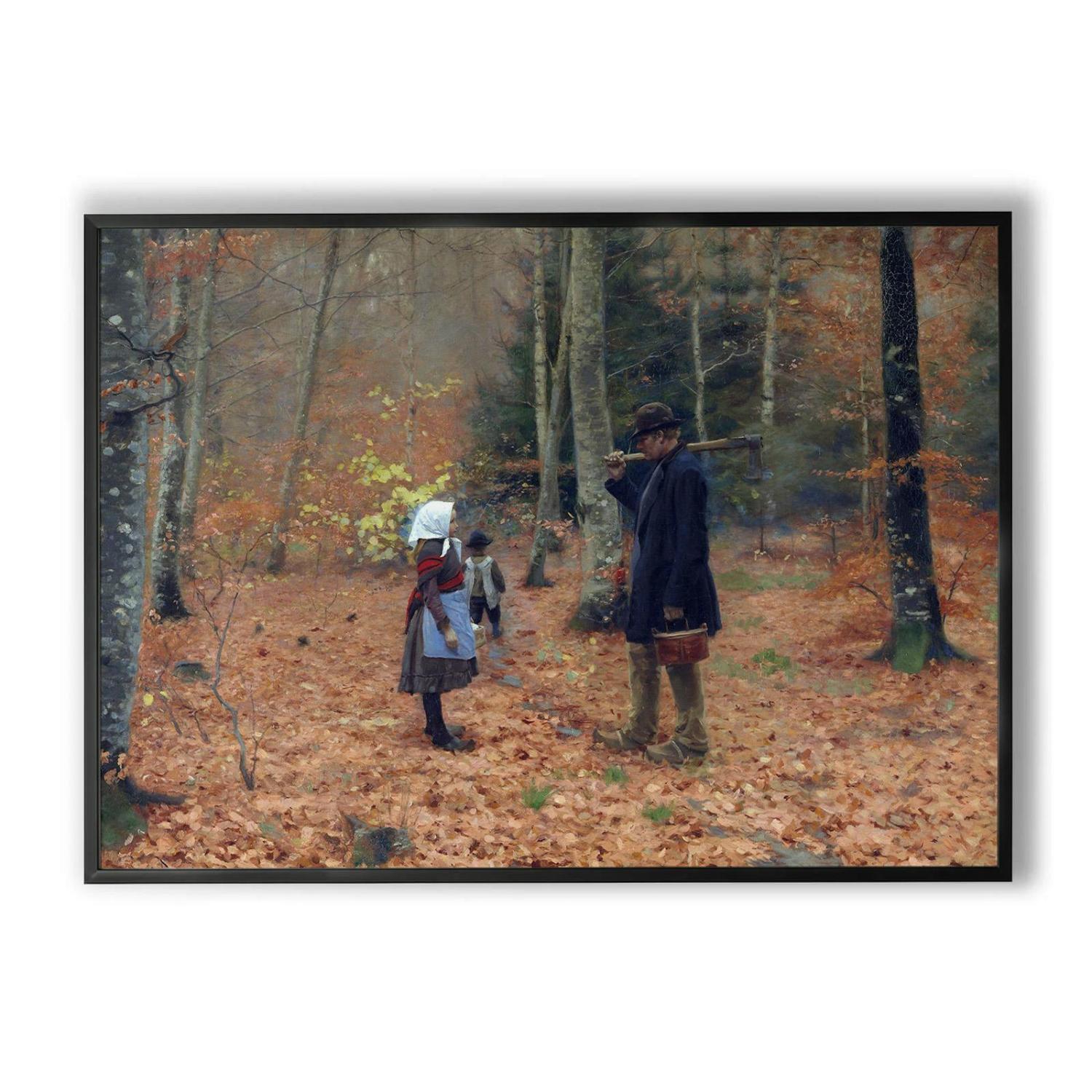Skogsarbetaren och hans barn, H.A Brendekilde