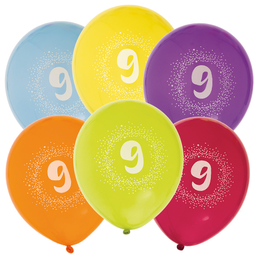 Ballonger 6-pack 9 år