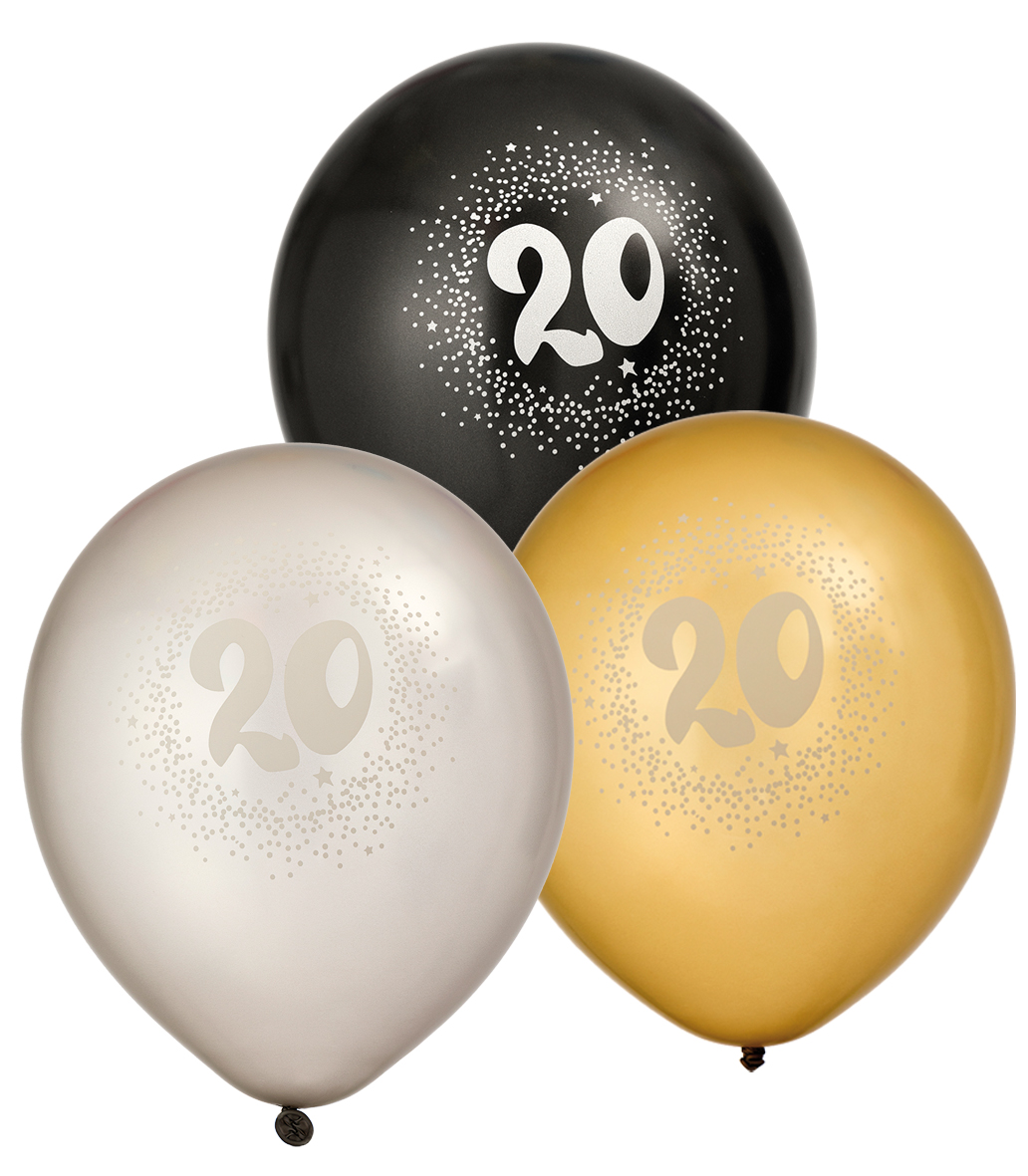 Ballonger 6-pack 20 år