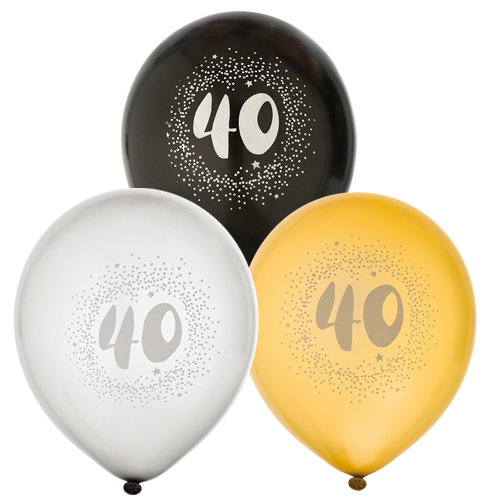 Ballonger 6-pack 40 år