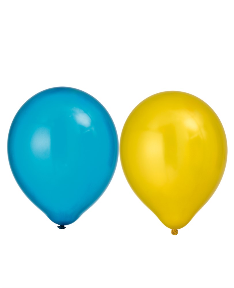 Ballonger 8-pack gul/blå
