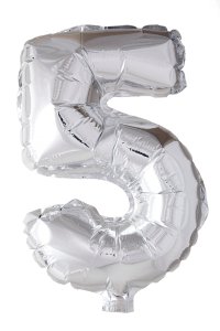 Folieballong 41 cm siffra 5