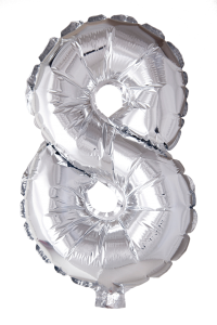 Folieballong 41 cm siffra 8